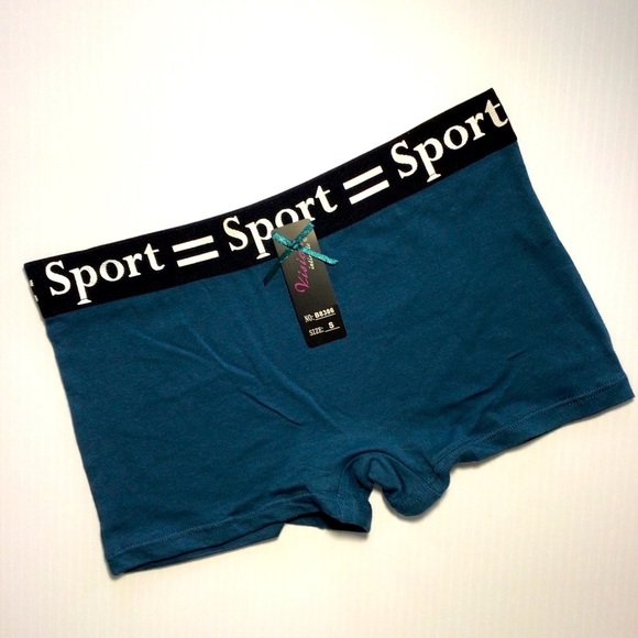 Vision Intimate Other - Vision Intimate Teal SPORT Boy Shorts Panties Underwear - Size Small